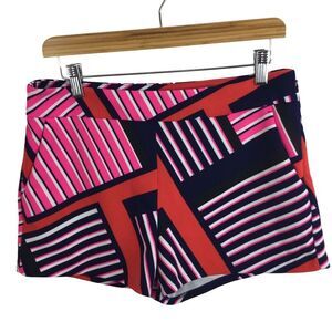 Express Womens Geometric Side-Zip Shorts Multicolor Size 6